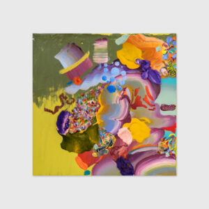 Colorful abstract painting by Sara Atrouni.