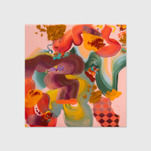 Colorful abstract painting by Sara Atrouni.