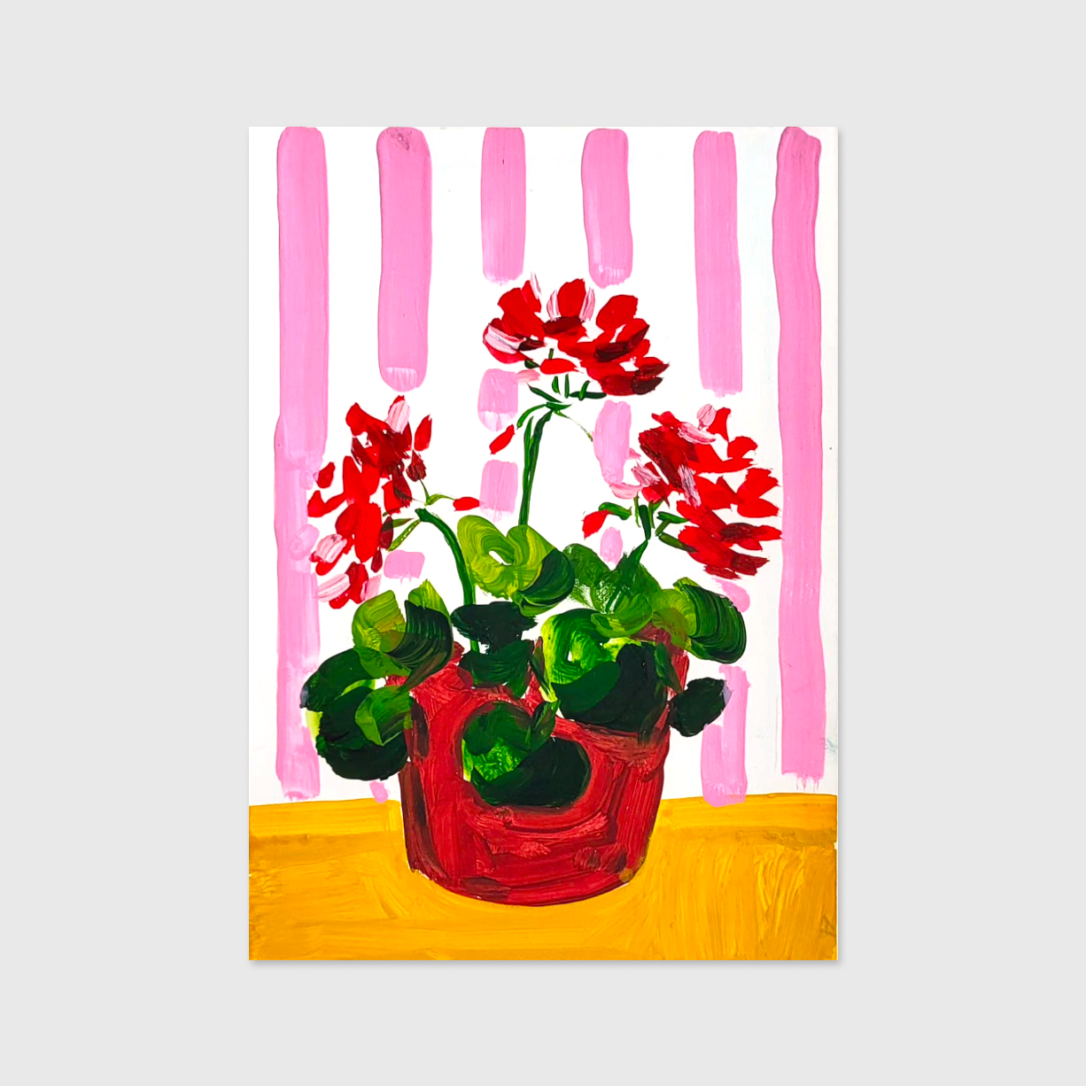 sardinheiras-joana-dornellas-apaixonarte-01 Flowers painting by Joana Dornellas